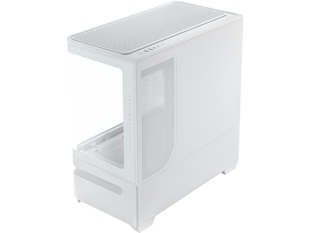 Case Micro ATX ASUS Prime AP202 ARGB White no PSU, Curv Curved Tempered Glass Panel 3 X Argb Fans 120MM 2XUSB 32 GEN1 USB 32 GEN2 Type C Audioout Mic Carcasakorpus - миниатюра 4