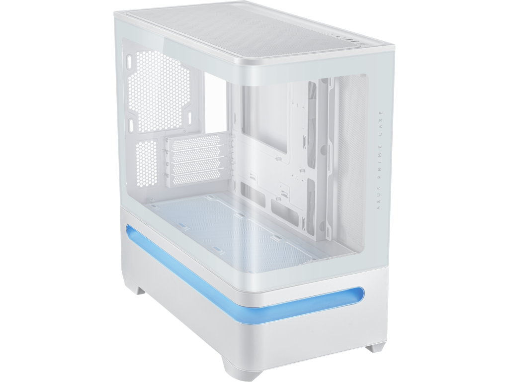 Case Micro ATX ASUS Prime AP202 ARGB White no PSU, Curv Curved Tempered Glass Panel 3 X Argb Fans 120MM 2XUSB 32 GEN1 USB 32 GEN2 Type C Audioout Mic Carcasakorpus - миниатюра 2