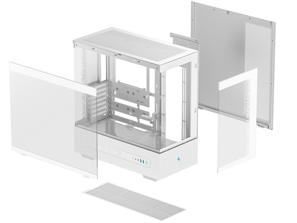 DEEPCOOL ”CH690 DIGITAL WH” ATX Case, with Tempered Sem Semiglass Panels Rear Connector Without Psu Digital Display Integrated Light Srip Slot 420MM Radiator Support 365MM Cable Management 2X25 - миниатюра 10