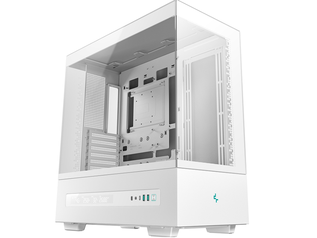 DEEPCOOL ”CH690 DIGITAL WH” ATX Case, with Tempered Sem Semiglass Panels Rear Connector Without Psu Digital Display Integrated Light Srip Slot 420MM Radiator Support 365MM Cable Management 2X25