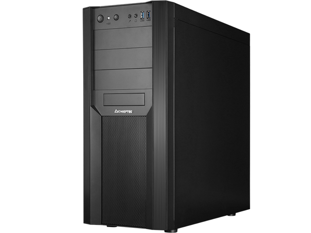Case ATX Chieftec CW-01B-OP, w/o PSU, 7mm, Front Mesh, 2xUSB3.0, 7x3 - миниатюра 2