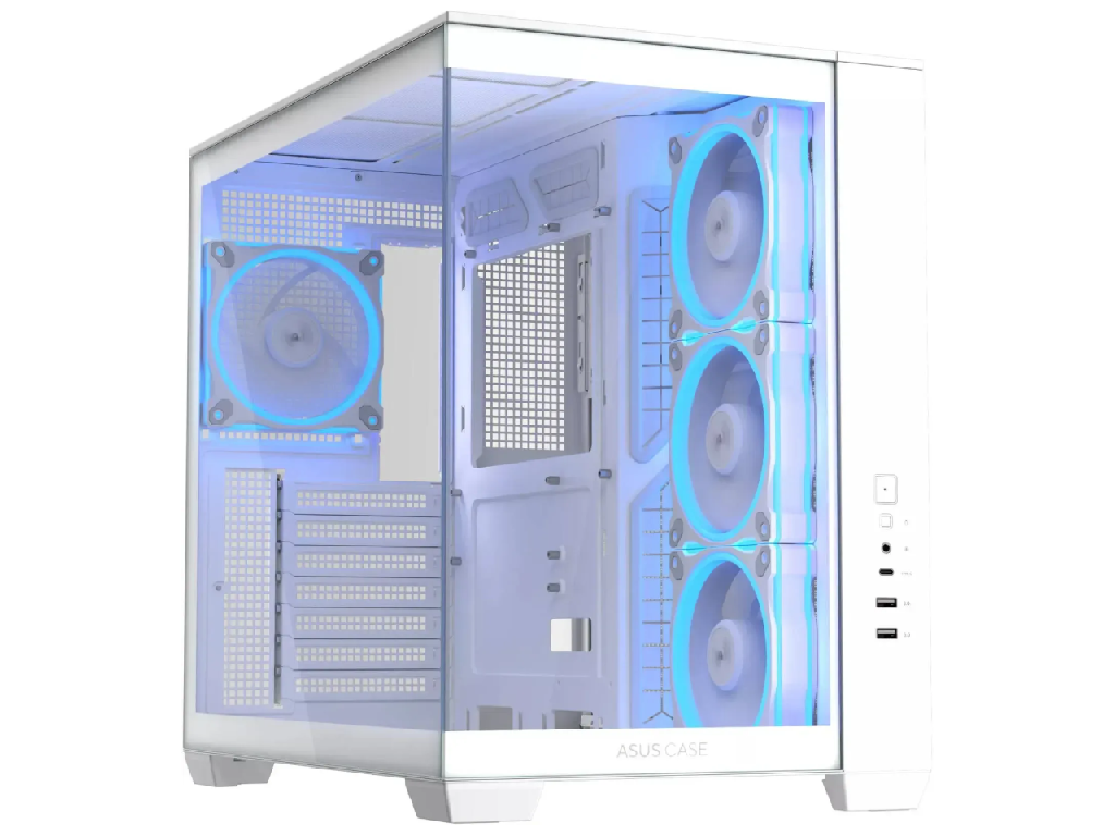 Case ATX ASUS A32 PLUS TG ARGB White no PSU, Tempered G Glass Front Side 3X120 Mm Argb Fans Side 1X120 Mm Argb Fan Rear 2XUSB 30 USB 32 GEN2 Type C Audioout Mic Carcasakorpus