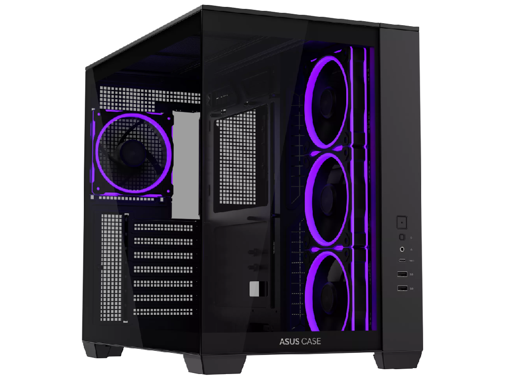 Case Atx Asus A32 Plus Tg Argb Black No Psu Tempered Glass Front Side 3X120 Mm Argb Fans Side 1X120 Mm Argb Fan Rear 2XUSB 30 USB 32 GEN2 Type C Audioout Mic Carcasakorpus