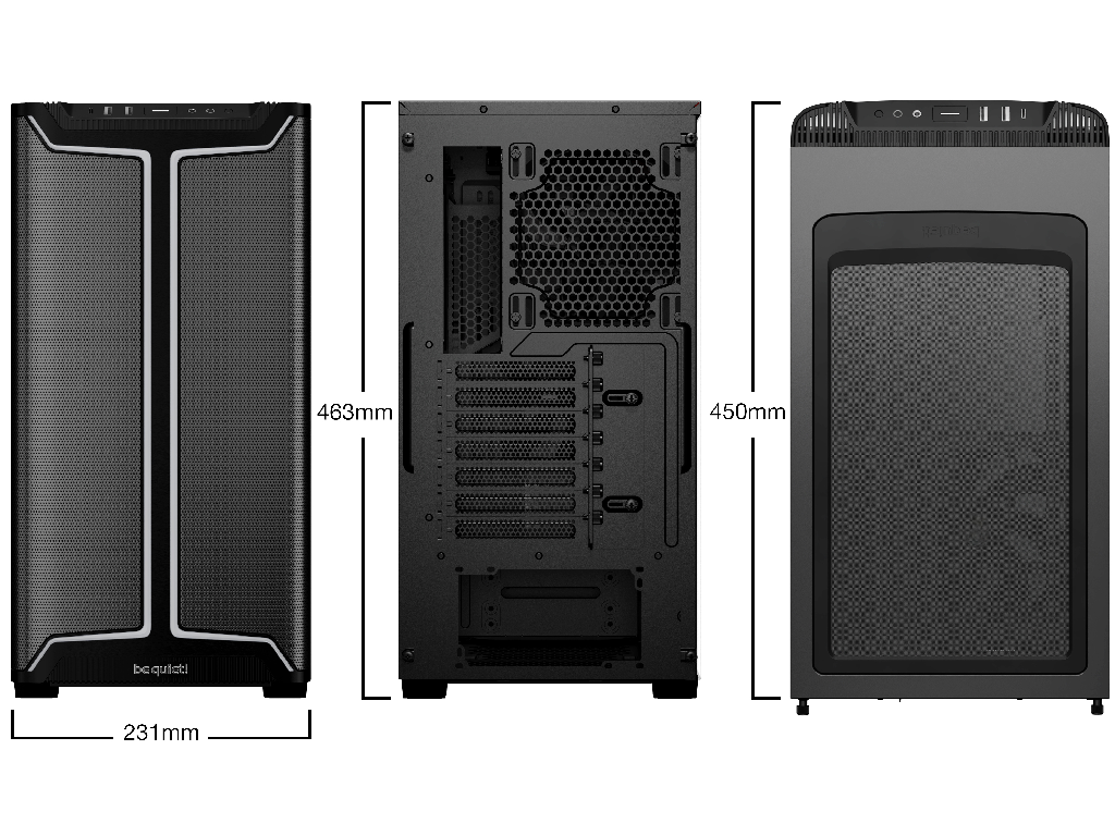 Case ATX be quiet! Pure Base 501 DX, w/o PSU, 3x140mm, 2xARG - миниатюра 2