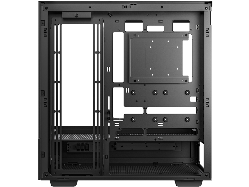 DEEPCOOL ”CH690 DIGITAL” ATX Case, with Tempered Semi-Glass Panels Rear Connector, without PSU, Digital display, Integrated Light Srip slot, 420mm radiator support, 36.5mm Cable management, 2x2.5” Bays / 1x3.5” Bays, 1xType-C, 2xUSB3.0, 1x Audio, 9.8kg, Black - миниатюра 5