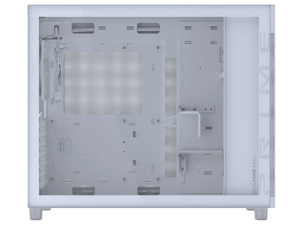 Case ATX ASUS PRIME AP303 TG White no PSU, Tempered Gla Glass Side 1X120 Mm Fan Rear 2XUSB 32 GEN1 1 X USB 32 Gen 2X2 Type C Audioout Mic Carcasakorpus - миниатюра 2