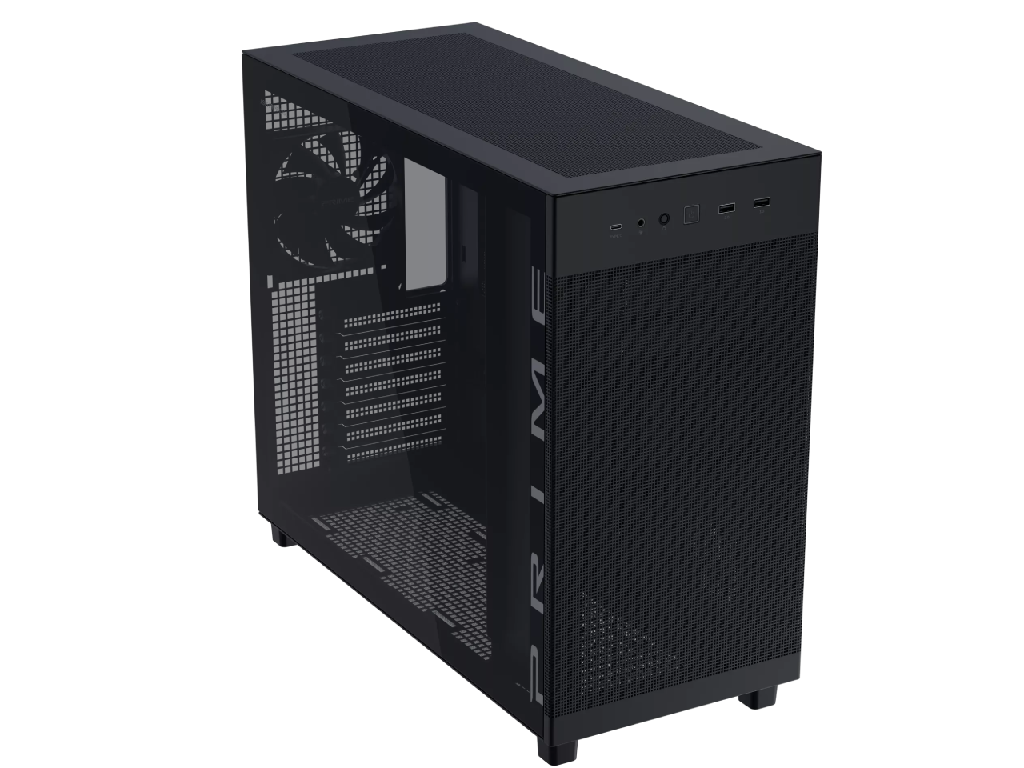 Case ATX ASUS PRIME AP303 TG Black no PSU, Tempered Gla Glass Side 1X120 Mm Fan Rear 2XUSB 32 GEN1 1 X USB 32 Gen 2X2 Type C Audioout Mic Carcasakorpus - миниатюра 3