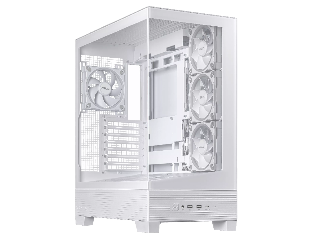 Case ATX Asus A31 PLUS TG ARGB WHITE, 4x120mm ARGB, ARGB Hub, Front Mesh, Tempered Glass, Headset hook, 2xUSBx3.2, 1xUSB 3.2, 2x2.5", 2x3.5", White Factor de forma a placii de baza ATX, Micro-ATX, Mini-ITX Tip Carcasa PC Midi-Tower Canal pentru cablaj 34mm Material carcasa Otel USB 3.x Type-A 2x USB 3.2 USB Type-C 1x USB 3.2 Gen 2x2 - миниатюра 2