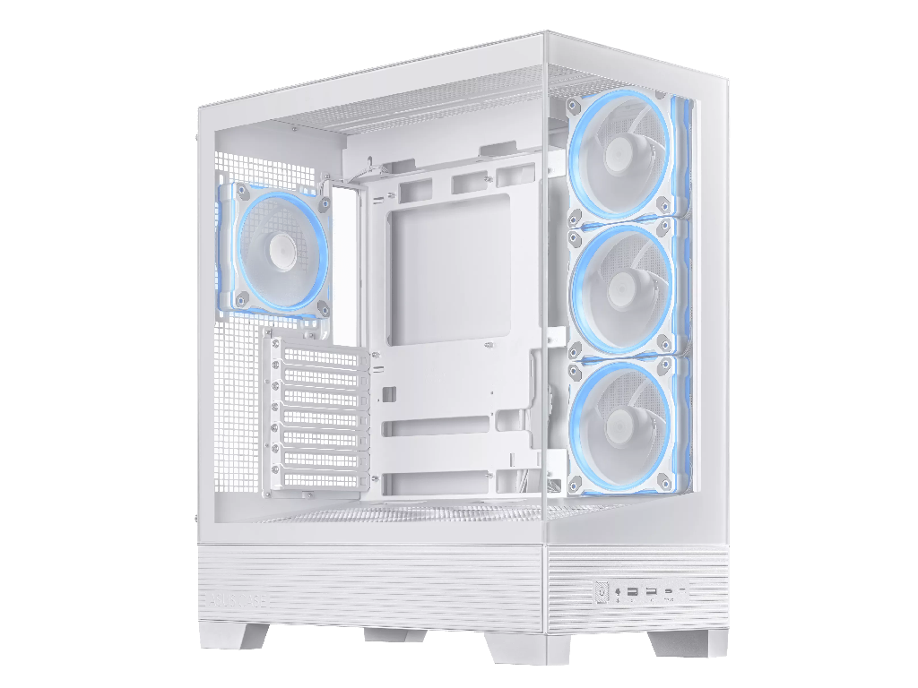 Case ATX Asus A31 PLUS TG ARGB WHITE, 4x120mm ARGB, ARGB Hub, Front Mesh, Tempered Glass, Headset hook, 2xUSBx3.2, 1xUSB 3.2, 2x2.5", 2x3.5", White Factor de forma a placii de baza ATX, Micro-ATX, Mini-ITX Tip Carcasa PC Midi-Tower Canal pentru cablaj 34mm Material carcasa Otel USB 3.x Type-A 2x USB 3.2 USB Type-C 1x USB 3.2 Gen 2x2 - миниатюра 3
