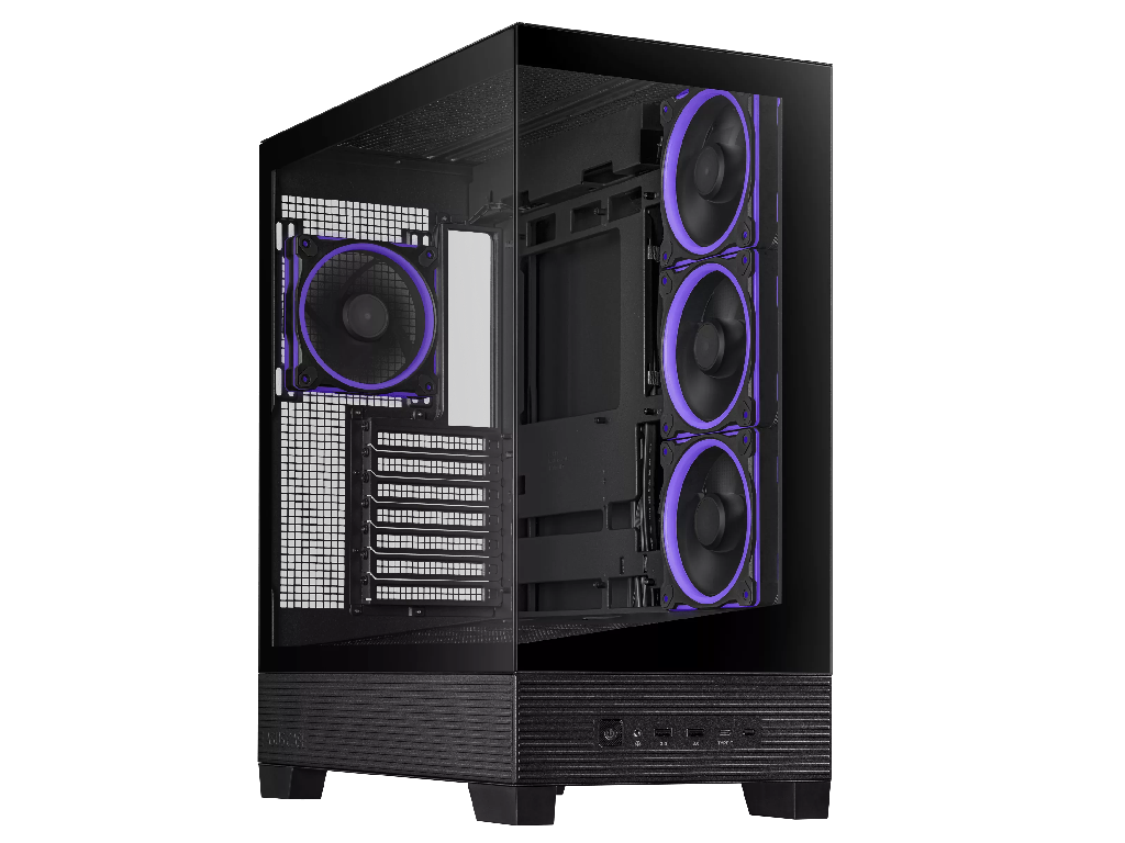 Case ATX Asus A31 PLUS TG ARGB BLACK, 4x120mm ARGB, ARGB Hub, Front Mesh, Tempered Glass, Headset hook, 2xUSBx3.2, 1xUSB 3.2, 2x2.5", 2x3.5", Black Factor de forma a placii de baza ATX, Micro-ATX, Mini-ITX Tip Carcasa PC Midi-Tower Canal pentru cablaj 34mm Material carcasa Otel USB 3.x Type-A 2x USB 3.2 USB Type-C 1x USB 3.2 Gen 2x2