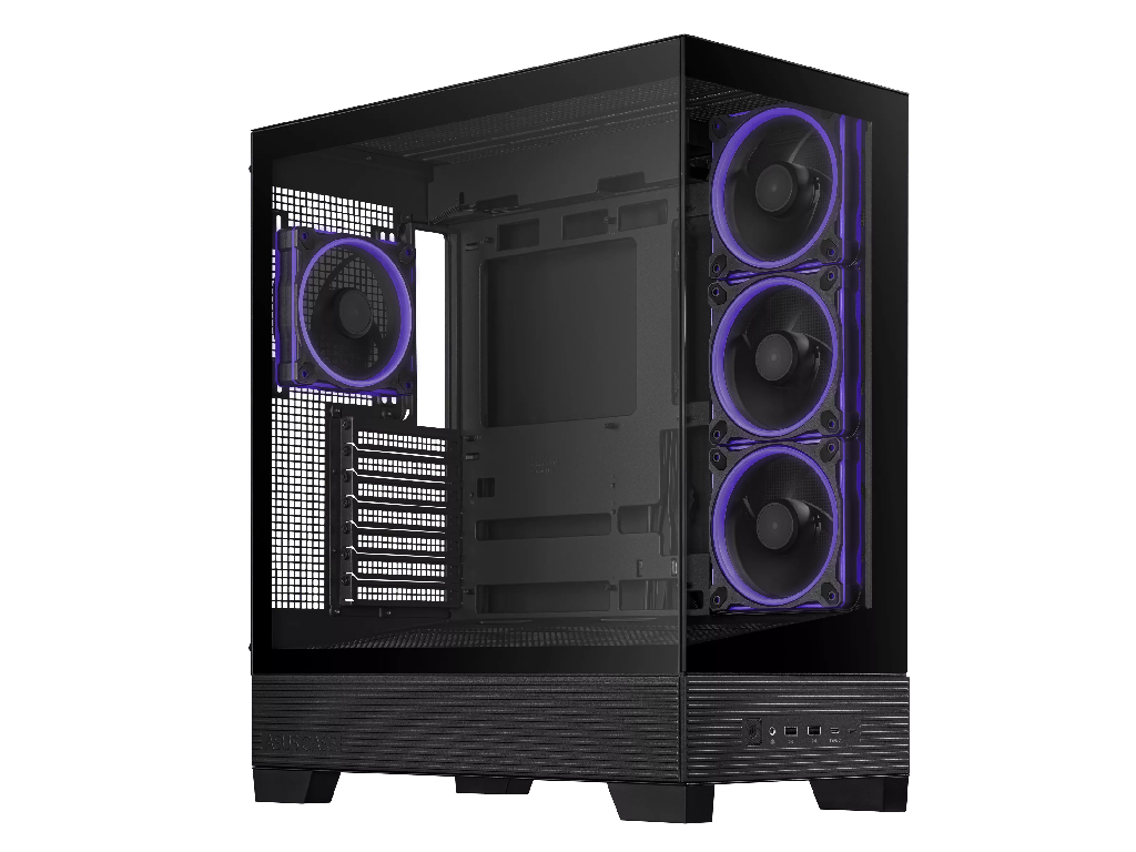Case ATX Asus A31 PLUS TG ARGB BLACK, 4x120mm ARGB, ARGB Hub, Front Mesh, Tempered Glass, Headset hook, 2xUSBx3.2, 1xUSB 3.2, 2x2.5", 2x3.5", Black Factor de forma a placii de baza ATX, Micro-ATX, Mini-ITX Tip Carcasa PC Midi-Tower Canal pentru cablaj 34mm Material carcasa Otel USB 3.x Type-A 2x USB 3.2 USB Type-C 1x USB 3.2 Gen 2x2 - миниатюра 3