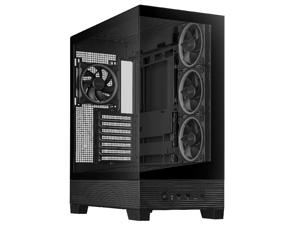 Case ATX Asus A31 PLUS TG ARGB BLACK, 4x120mm ARGB, ARGB Hub, Front Mesh, Tempered Glass, Headset hook, 2xUSBx3.2, 1xUSB 3.2, 2x2.5", 2x3.5", Black Factor de forma a placii de baza ATX, Micro-ATX, Mini-ITX Tip Carcasa PC Midi-Tower Canal pentru cablaj 34mm Material carcasa Otel USB 3.x Type-A 2x USB 3.2 USB Type-C 1x USB 3.2 Gen 2x2 - миниатюра 2