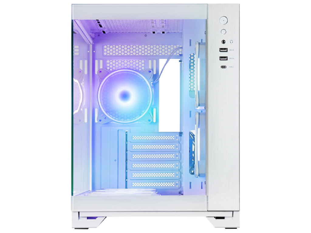 Case ATX Miditower Chieftec Gaming VISIO GM-30W-TG-OP White no PSU, 1xUSB 3.2 Gen2 Type C, 2xUSB 3.0, Audio-out Mic In, 6x120mm A-RGB fans pre-installed, A-RGB Control HUB, Front Side panel tempered glass - миниатюра 3
