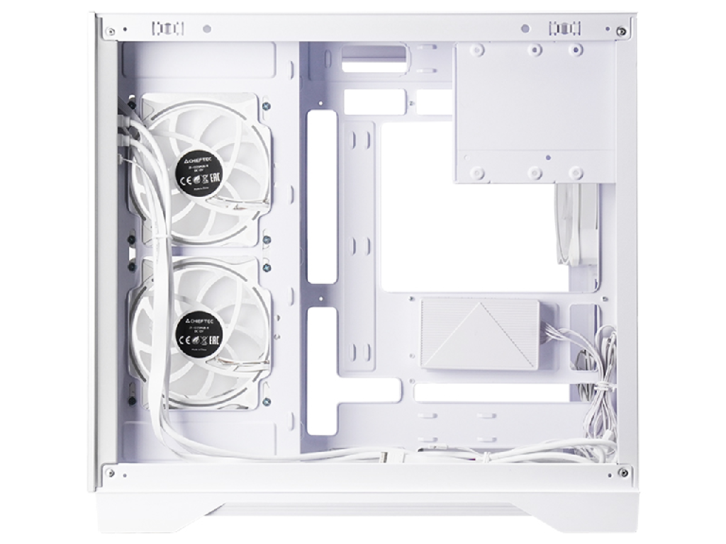 Case ATX Miditower Chieftec Gaming VISIO GM-30W-TG-OP White no PSU, 1xUSB 3.2 Gen2 Type C, 2xUSB 3.0, Audio-out Mic In, 6x120mm A-RGB fans pre-installed, A-RGB Control HUB, Front Side panel tempered glass - миниатюра 5
