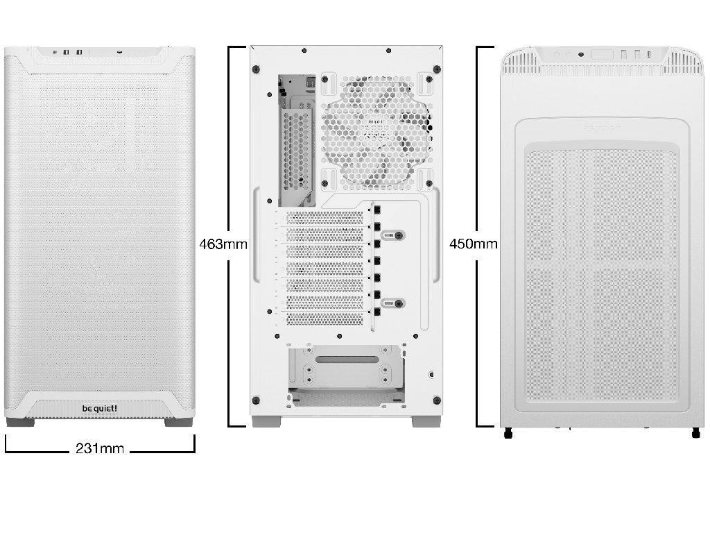 Case Atx Be Quiet Pure Base 501 Airflow Wo Psu 2X140MM Front Top Mesh Tempered Glass Psu Shroud 1XUSBC 2XUSB 32 2X35 5X25 White Pn BGW75 Model Pure Base 501AIRFLOWWINDOW White Co - миниатюра 2
