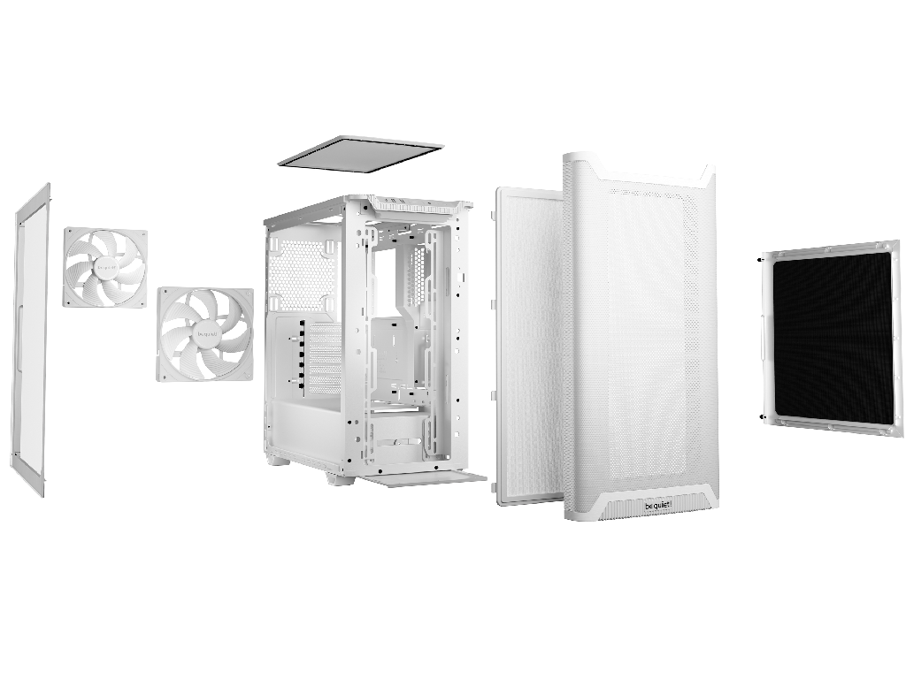 Case Atx Be Quiet Pure Base 501 Airflow Wo Psu 2X140MM Front Top Mesh Tempered Glass Psu Shroud 1XUSBC 2XUSB 32 2X35 5X25 White Pn BGW75 Model Pure Base 501AIRFLOWWINDOW White Co - миниатюра 4
