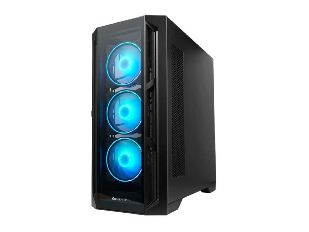 Case Eatx Chieftec Apex Wo Psu 4X120MM Argb 2XUSB30 1XUSBS 06MM Front Side Tempered Glass Rgb Control Hub 3X25 2X35 Black Pn GA01BTGOP Model Apex Article No GA01BTGOP - миниатюра 3