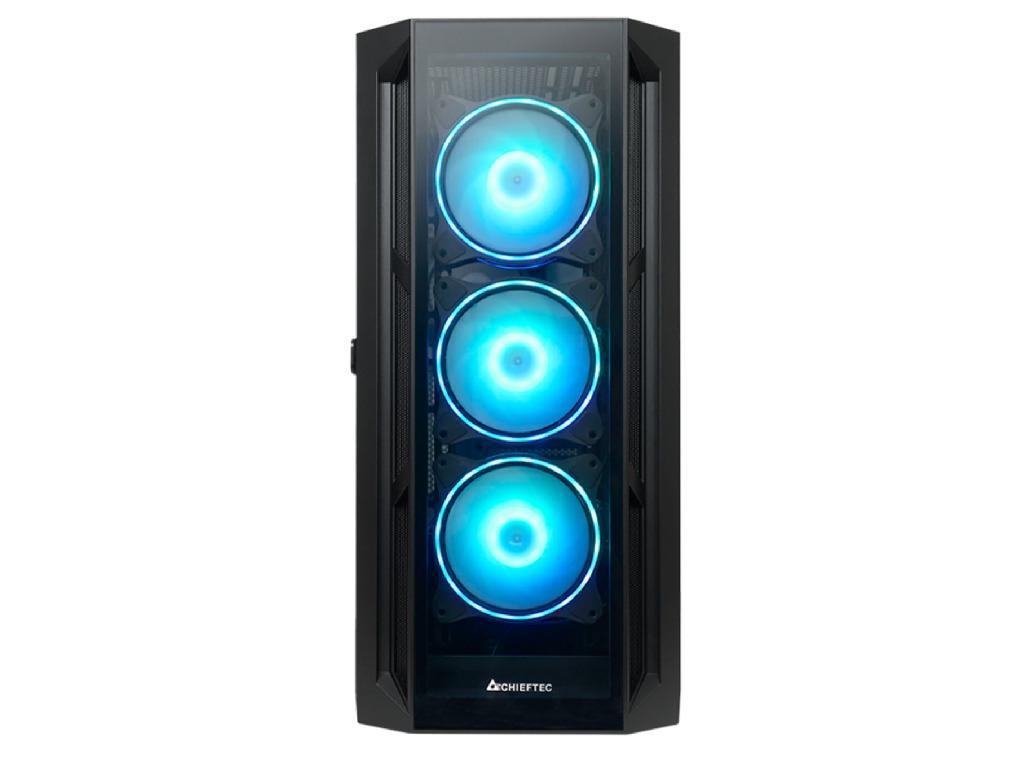 Case Eatx Chieftec Apex Wo Psu 4X120MM Argb 2XUSB30 1XUSBS 06MM Front Side Tempered Glass Rgb Control Hub 3X25 2X35 Black Pn GA01BTGOP Model Apex Article No GA01BTGOP - миниатюра 2