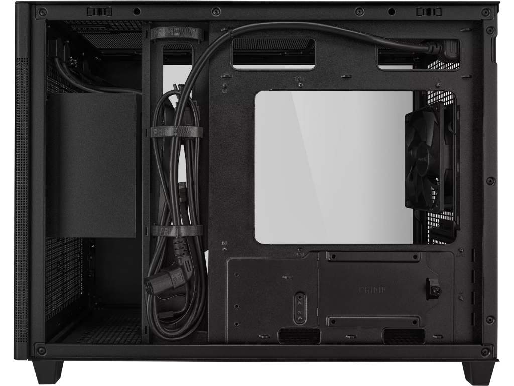 Case mATX Asus AP201 ASUS PRIME CASE TG, 1x120mm, Front Mesh, Tempered Glass, Headset hook, 2xUSBx3.2, 1xUSB 3.2, 1xTypeC, 3x2.5", 1x3.5", Black Tempered Glass Edition - миниатюра 4