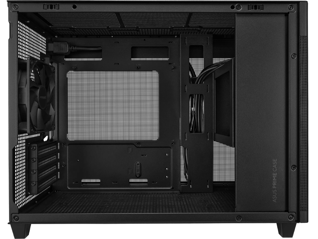 Case mATX Asus AP201 ASUS PRIME CASE TG, 1x120mm, Front Mesh, Tempered Glass, Headset hook, 2xUSBx3.2, 1xUSB 3.2, 1xTypeC, 3x2.5", 1x3.5", Black Tempered Glass Edition - миниатюра 2