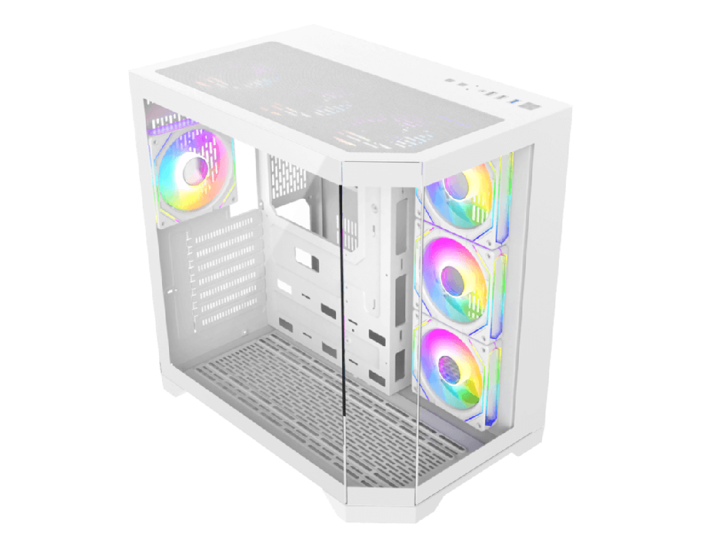 Case ATX GAMEMAX HYPE-A , w/o PSU, 0.5mm, 4x120mm ARGB fans, - миниатюра 4