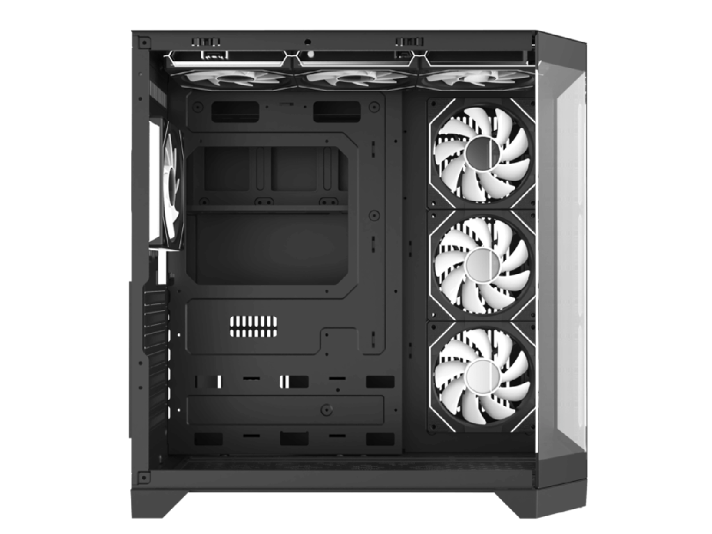 Case ATX GAMEMAX HYPE-A , w/o PSU, 0.5mm, 4x120mm ARGB fans, - миниатюра 2