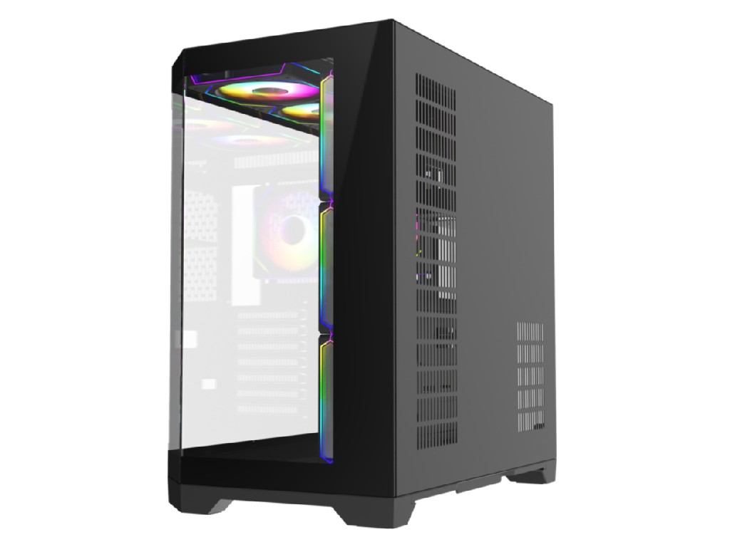 Case ATX GAMEMAX HYPE-A , w/o PSU, 0.5mm, 4x120mm ARGB fans, - миниатюра 5