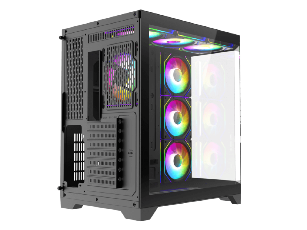 Case ATX GAMEMAX HYPE-A , w/o PSU, 0.5mm, 4x120mm ARGB fans, - миниатюра 6