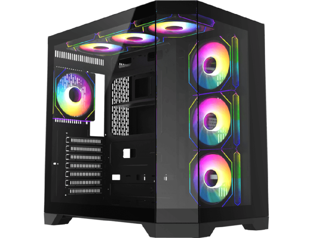 Case ATX GAMEMAX HYPE-A , w/o PSU, 0.5mm, 4x120mm ARGB fans, - миниатюра 10