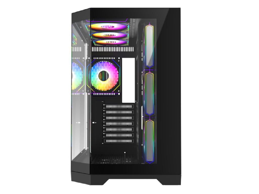 Case ATX GAMEMAX HYPE-A , w/o PSU, 0.5mm, 4x120mm ARGB fans, - миниатюра 8