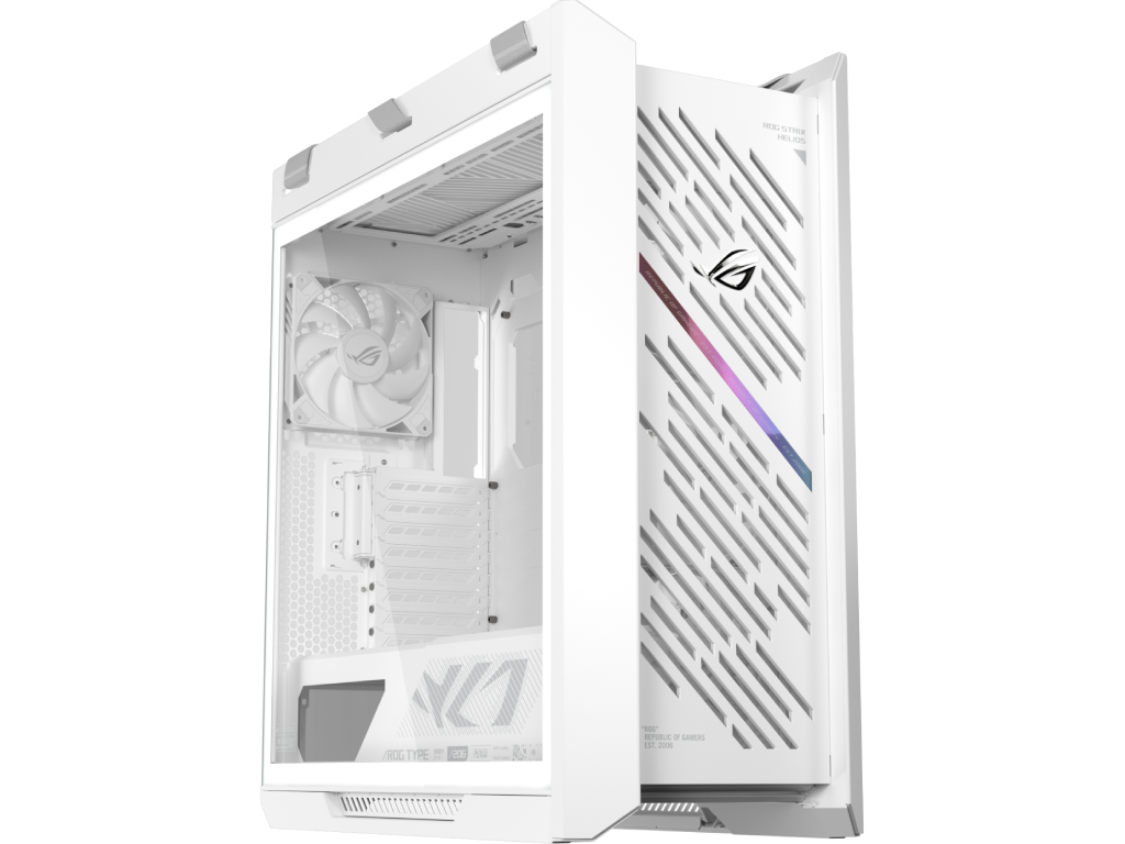 Case E-ATX ASUS ROG Strix Helios II GX601S White Edition no PSU, Dual Tempered Glass Side Panels, 4 x 140mm PWM Fans, 4xUSB 3.2 Gen1, 2xUSB 3.2 Gen2 Type C, Audio-out Mic, Aura Sync RGB (carcasa/корпус)