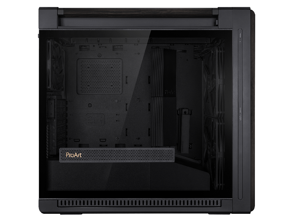 Case E-ATX Asus ProArt PA602, Wood Edition, 2x200mm 1x140mm,PWM Hub,Tempered Glass,Dust Filter,2xUSBx2.0,2xUSB 3.2,1xUSB-C,4x3.5"/2.5",4x2.5",Black Factor de form%3F a pl%3Fcii de baza E-ATX, ATX, Micro-ATX, Mini-ITX, DTX, Mini-DTX Tip Carcasa PC Midi-Tower Canal pentru cablaj 30mm Material carcas%3F Metal USB 3.x Type-A 2x USB 2.0 Type-A 2x USB Type-C 1x USB 3.2 Gen 2x2 - миниатюра 5