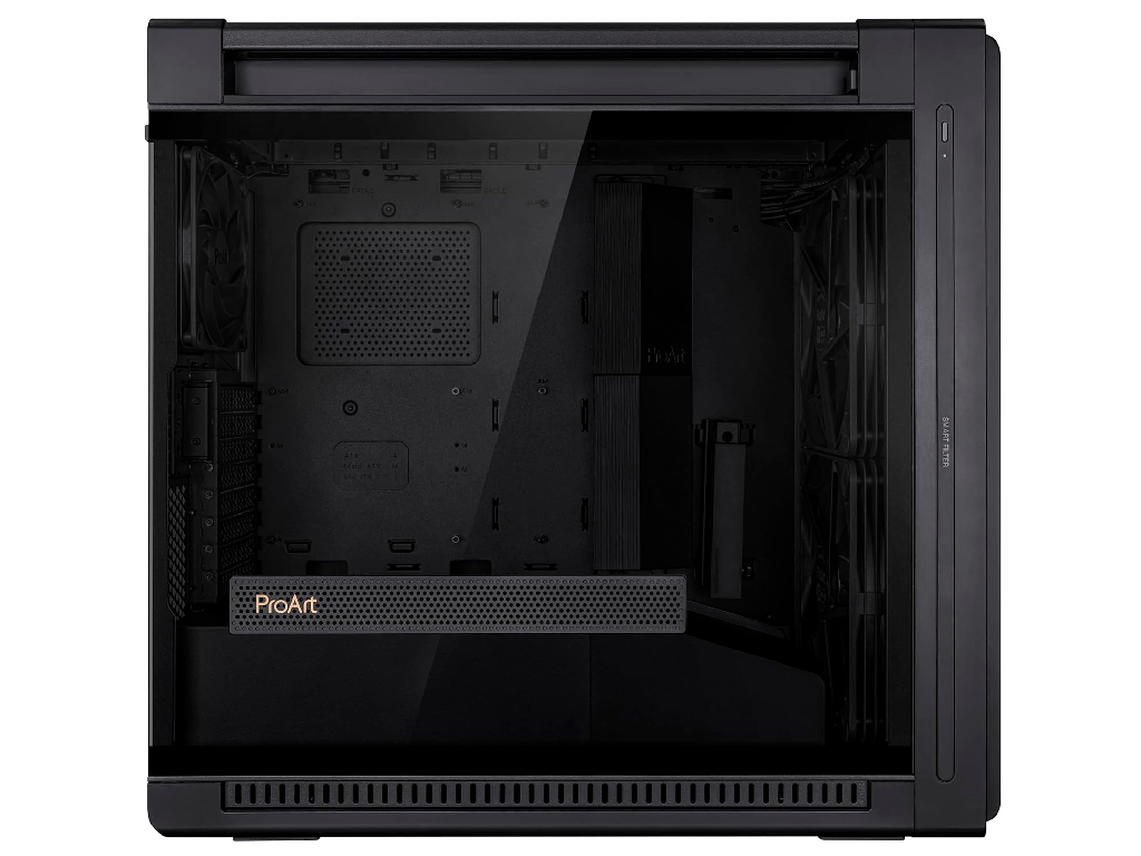 Case ATX Asus ProArt PA602, 2x200mm 1x140mm, PWM Hub Tempered Glass Dust Filter 2XUSBX20 2XUSB 32 1XUSBC 4X3525 4X25 Black Pn 90RC0120M0UAY0 Model Proart PA602 Case Size Mi - миниатюра 6