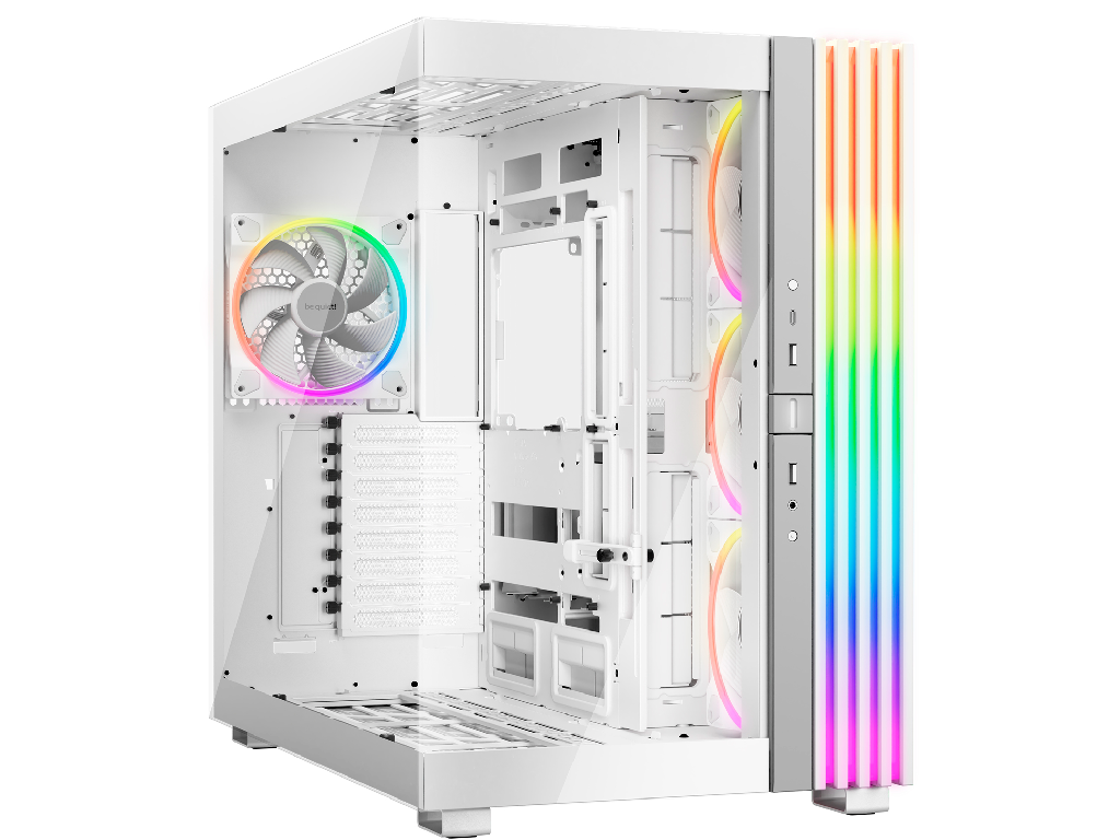 Case EATX be quiet! Ligh Base 900 FX, w/o PSU, 4x140mm ARGB fans, ARGB strips, Front Side TG, DF, VGA holder, USB-C, 2xUSB3.2, 1x3.5", 4x2.5", White