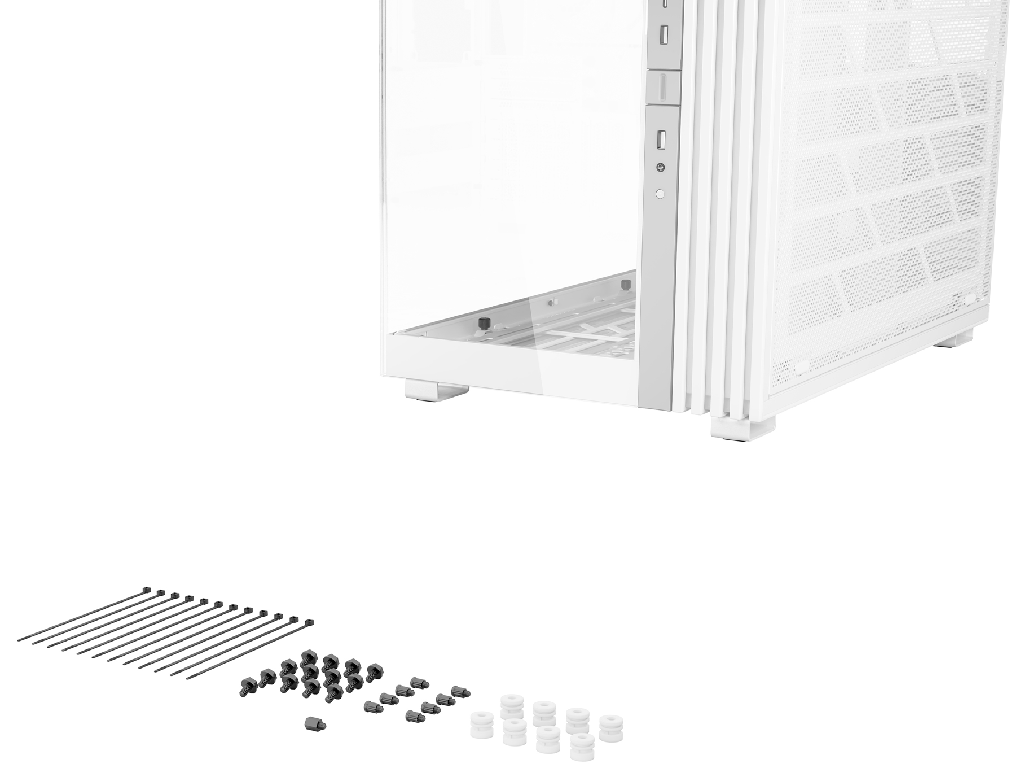 Case EATX be quiet! Ligh Base 900 FX, w/o PSU, 4x140mm ARGB fans, ARGB strips, Front Side TG, DF, VGA holder, USB-C, 2xUSB3.2, 1x3.5", 4x2.5", White - миниатюра 5