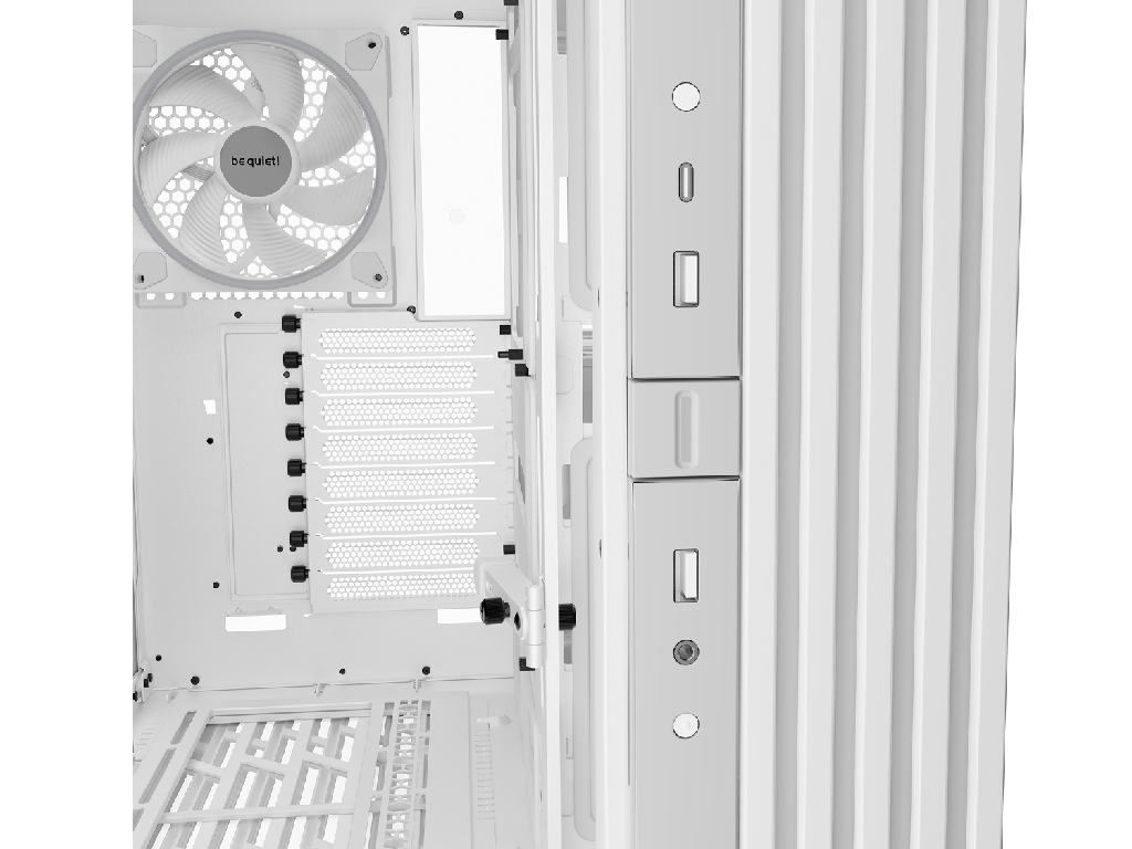 Case EATX be quiet! Ligh Base 900 FX, w/o PSU, 4x140mm ARGB fans, ARGB strips, Front Side TG, DF, VGA holder, USB-C, 2xUSB3.2, 1x3.5", 4x2.5", White - миниатюра 3
