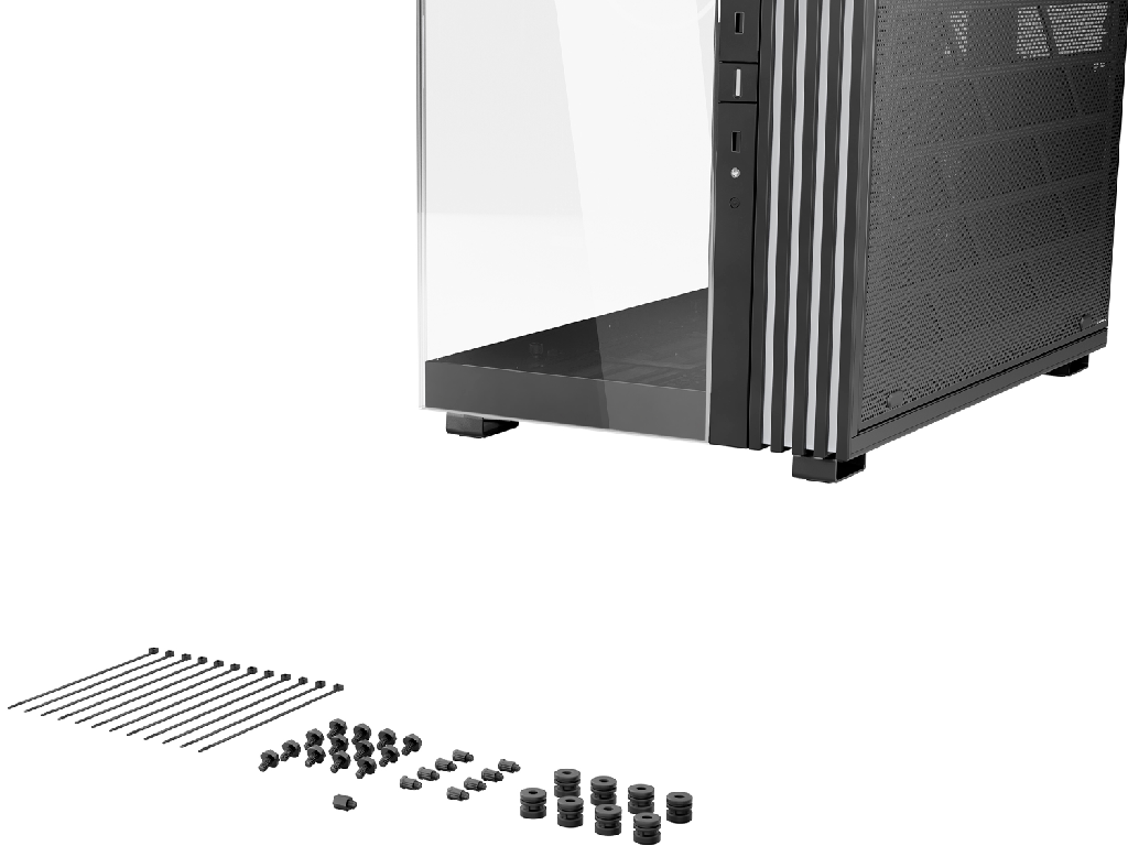 Case EATX be quiet! Ligh Base 900 FX, w/o PSU, 4x140mm ARGB fans, ARGB strips, Front Side TG, DF, VGA holder, USB-C, 2xUSB3.2, 1x3.5", 4x2.5", Black - миниатюра 5