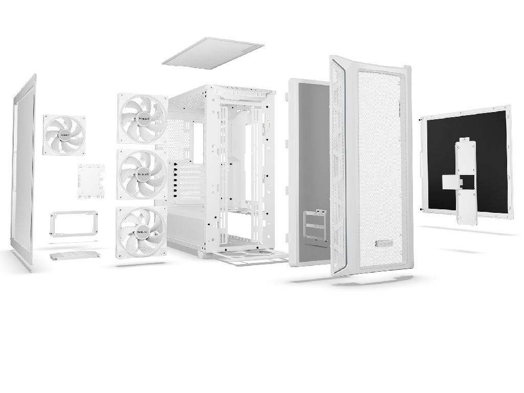 Case ATX be quiet! Shadow Base 800 FX, w/o PSU, 4x140mm, ARGB, 2xUSB 3.2, 1xUSB Type C, TG, White - миниатюра 3