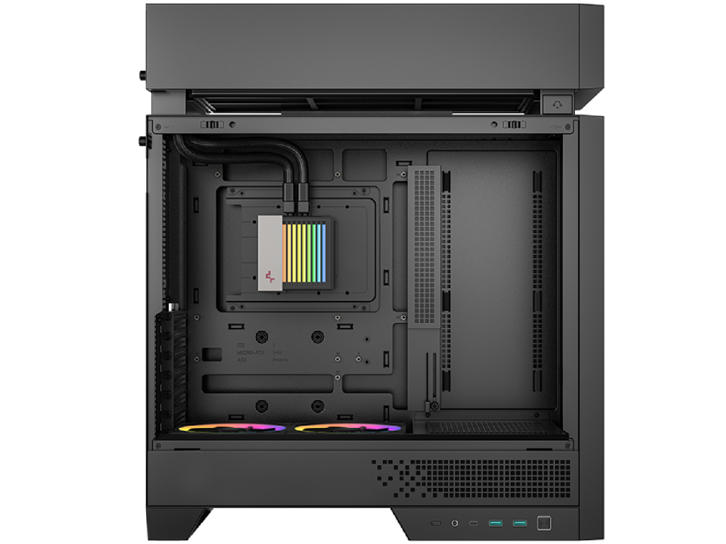 Case ATX Deepcool CL6600, w/o PSU, AIO 360mm, 2x120mmARGB, USB-C, USB3.0, Front Mesh, TG, Dust Filter, 2x2.5', 2x3.5", Black - миниатюра 4