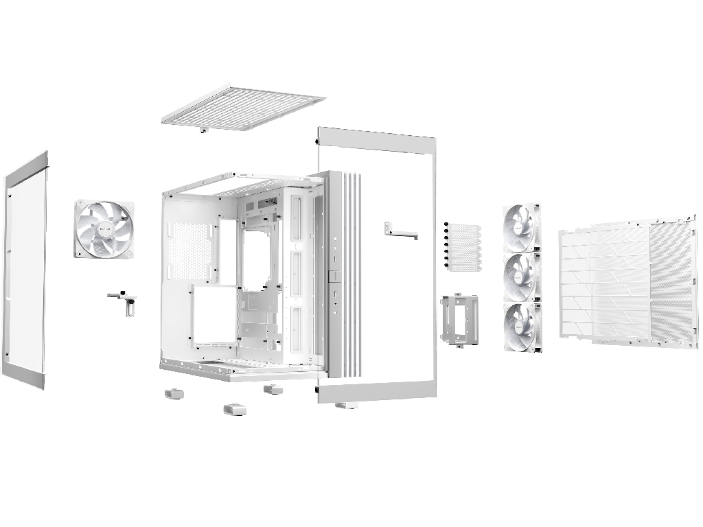 Case Atx Be Quiet Ligh Base 600 Lx Wo Psu 4X120MM Argb Fan Argb Strips Front Side Tg Df Vga Holder Usbc 2XUSB32 1X35 2X25 White General Data Model Light Base 600 Lx White Color - миниатюра 3