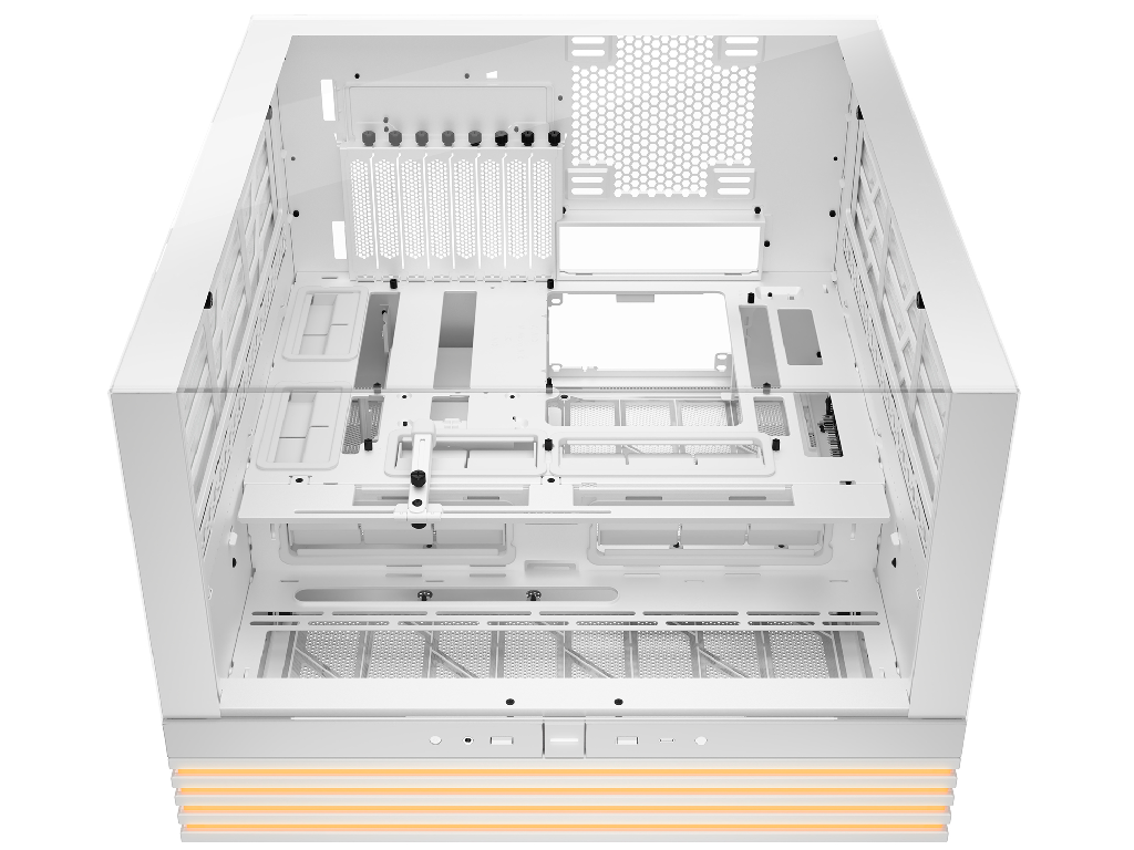 Case EATX be quiet! Ligh Base 900 DX, w/o PSU, ARGB strips Hub, Front Side Tempered Glass, DF, VGA holder, USB-C, 2xUSB3.2, 1x3.5", 4x2.5", White - миниатюра 4