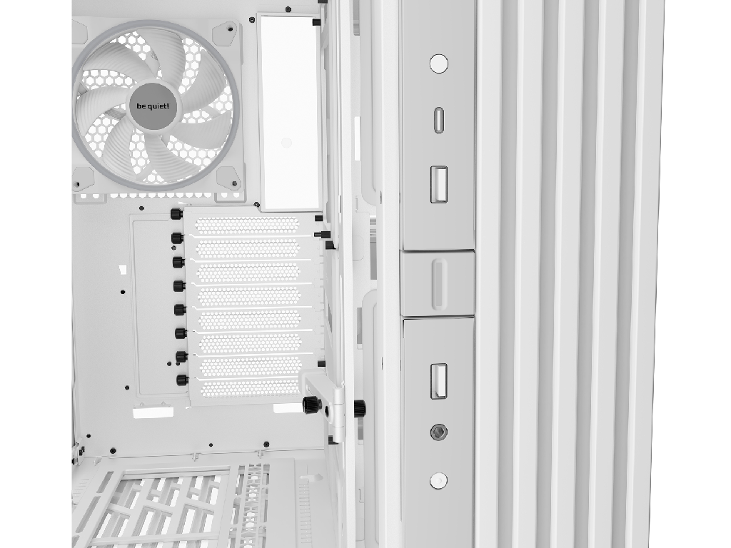 Case EATX be quiet! Ligh Base 900 DX, w/o PSU, ARGB strips Hub, Front Side Tempered Glass, DF, VGA holder, USB-C, 2xUSB3.2, 1x3.5", 4x2.5", White - миниатюра 3