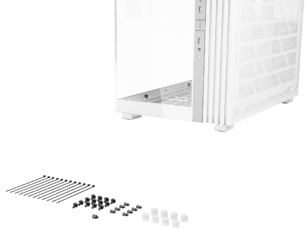 Case EATX be quiet! Ligh Base 900 DX, w/o PSU, ARGB strips Hub, Front Side Tempered Glass, DF, VGA holder, USB-C, 2xUSB3.2, 1x3.5", 4x2.5", White - миниатюра 5
