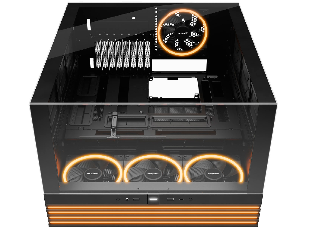 Case EATX be quiet! Ligh Base 900 DX, w/o PSU, ARGB strips Hub, Front Side Tempered Glass, DF, VGA holder, USB-C, 2xUSB3.2, 1x3.5", 4x2.5", Black - миниатюра 2