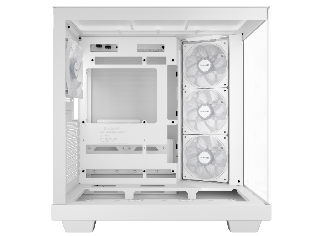 Case ATX be quiet! Ligh Base 500 LX, w/o PSU, 4x120mm ARGB fan, Front Side TG, DF, USB-C, 2xUSB3.2, 1x3.5", 2x2.5", ARGB controller, White - миниатюра 3