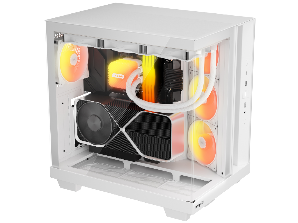 Case ATX be quiet! Ligh Base 500 LX, w/o PSU, 4x120mm ARGB fan, Front Side TG, DF, USB-C, 2xUSB3.2, 1x3.5", 2x2.5", ARGB controller, White - миниатюра 2