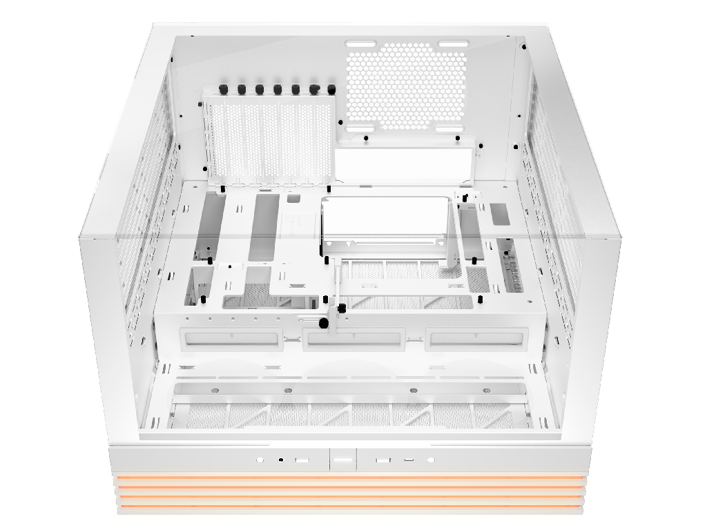 Case ATX be quiet! Ligh Base 600 DX, w/o PSU, ARGB strips Hub, Front Side Tempered Glass, DF, VGA holder, USB-C, 2xUSB3.2, 1x3.5", 2x2.5", White - миниатюра 4
