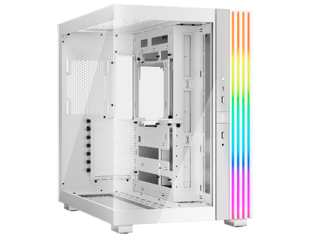 Case ATX be quiet! Ligh Base 600 DX, w/o PSU, ARGB strips Hub, Front Side Tempered Glass, DF, VGA holder, USB-C, 2xUSB3.2, 1x3.5", 2x2.5", White