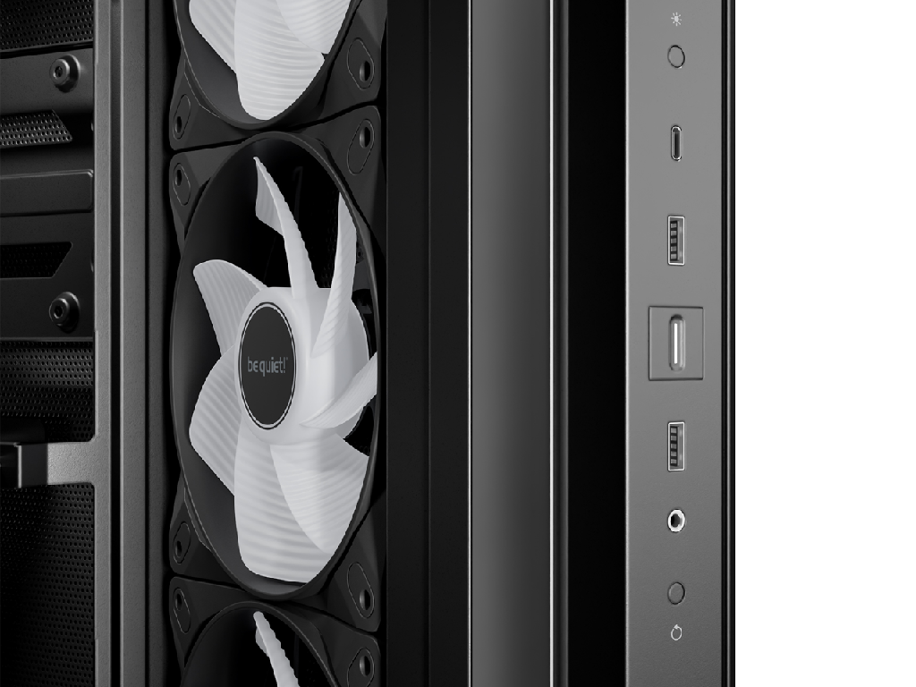 Case ATX be quiet! Ligh Base 500 LX, w/o PSU, 4x120mm ARGB fan, Front Side TG, DF, USB-C, 2xUSB3.2, 1x3.5", 2x2.5", ARGB controller, Black - миниатюра 3