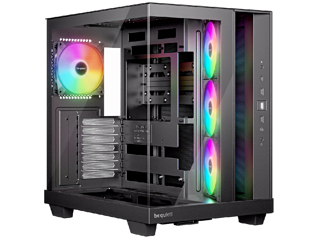 Case ATX be quiet! Ligh Base 500 LX, w/o PSU, 4x120mm ARGB fan, Front Side TG, DF, USB-C, 2xUSB3.2, 1x3.5", 2x2.5", ARGB controller, Black